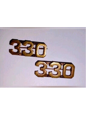 Vintage BRASS 303 Lapel Pins, Pinback, Badge, Police, Military